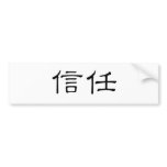 Chinese Symbol for trust Bumper Stickers