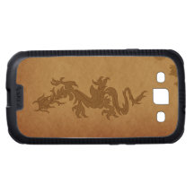 Chinese Tribal Mythology Dragon Stained Brown