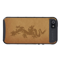 Chinese Tribal Mythology Dragon Stained Brown