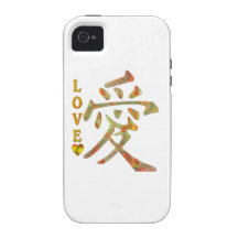 CHINESE WORD CHARACTER PICTOGRAM - LOVE Case-Mate iPhone 4 CASE