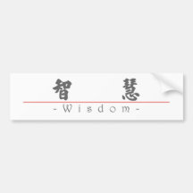 Chinese word for Wisdom 10043_4.pdf Bumper Stickers
