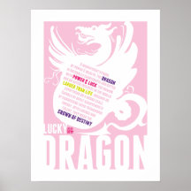 Chinese Year of the Dragon - Girls Room or Shower Print