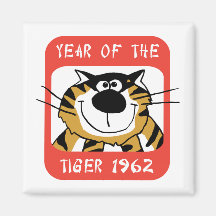 Chinese Year of The Tiger 1962 Gift Magnets