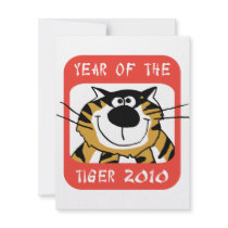 Chinese Year of The Tiger 2010 Personalized Invites