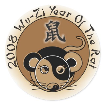 Chinese Zodiac 2008 Year Of The Rat Stickers by tshirt_shack