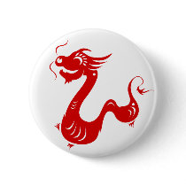 CHINESE ZODIAC DRAGON PAPERCUT ILLUSTRATION PINS