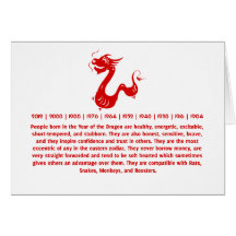 CHINESE ZODIAC DRAGON PAPERCUT ILLUSTRATION CARDS