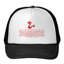 CHINESE ZODIAC DRAGON PAPERCUT ILLUSTRATION HAT