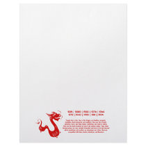 CHINESE ZODIAC DRAGON PAPERCUT ILLUSTRATION LETTERHEAD