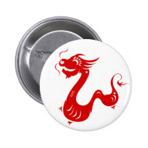 CHINESE ZODIAC DRAGON PAPERCUT ILLUSTRATION PINS