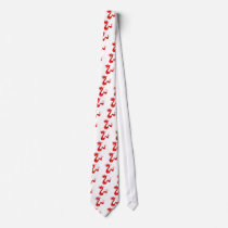 CHINESE ZODIAC DRAGON PAPERCUT ILLUSTRATION NECK TIE