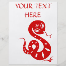 CHINESE ZODIAC PAPERCUT SNAKE ILLUSTRATED SHIRT FULL COLOR FLYER