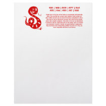 CHINESE ZODIAC PAPERCUT SNAKE ILLUSTRATED SHIRT LETTERHEAD