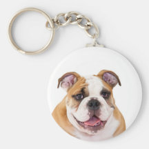 Chiot anglais de bouledogue porte-clés
