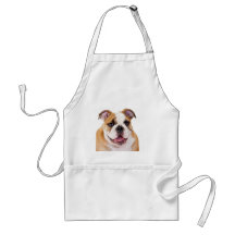 Chiot anglais de bouledogue tablier