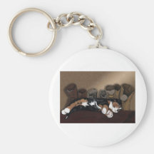 Chiot de silence porte-clef