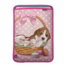 Chiot et macarons de beagle poches macbook air