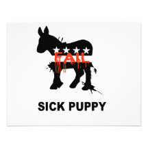 Chiot malade invitations