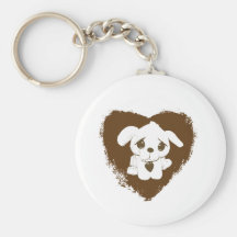 Chiots d'amour porte-clef