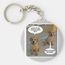 CHIOTS de LABORATOIRE de Funnies velu "? " Porte-clés