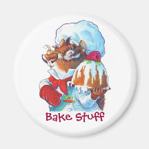 Chipmunk Dessert Chef Magnets