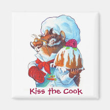 Chipmunk Dessert Chef Refrigerator Magnets