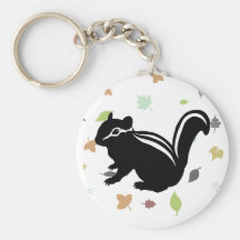 Chipmunk　illustration　(14)　Black キーチェーン