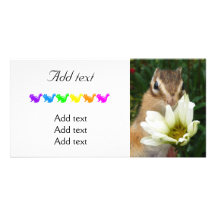 Chipmunk photo (30-19) customized photo card