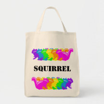 Chipmunk , squirrel , illustration　(Colorful) キャンバスカバン