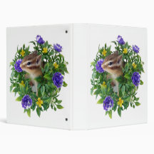 Chipmunk , Squirrel . (llustration , photo) 3 Ring Binder