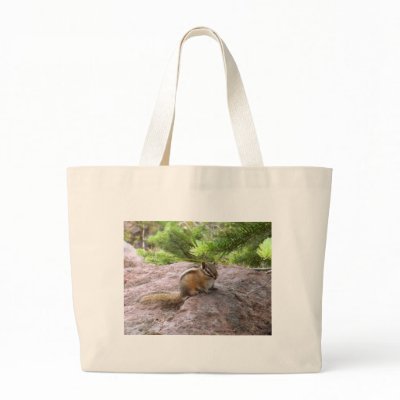Chipmunk Wildlife Photo Art Design Nature Animals Tote Bags by NWParadise