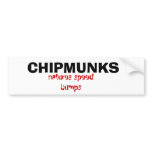 CHIPMUNKS, natures speed bumps Bumper Stickers