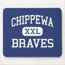 Chippewa Braves Middle Port Huron Michigan Mouse Pads