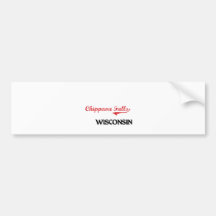 Chippewa Falls Wisconsin City Classic Bumper Sticker