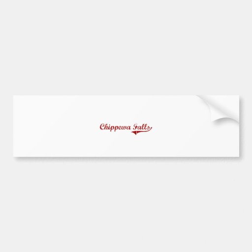 Chippewa Falls Wisconsin Classic Design Bumper Stickers