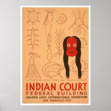 Chippewa Writing Mask 1939 WPA Posters