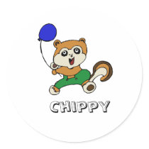 chippy copy, Chippy Round Sticker