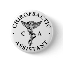 Chiropractic Assistant Logo Button