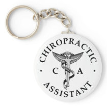 Chiropractic Assistant Logo Keychain