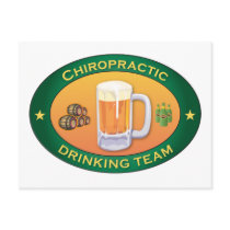 Chiropractic Drinking Team Postcards