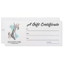 Chiropractic Gift Certificates Personalized Invite