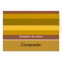 Chiropractic Golden Stripe Design Greeting Cards