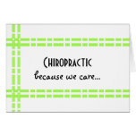 Chiropractic Green Link Design Greeting Cards
