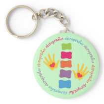 Chiropractic Hands and Spine Keychain