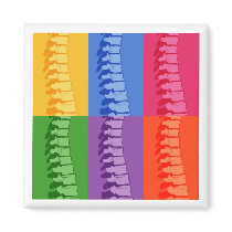 Chiropractic Spine Pop Art Magnet