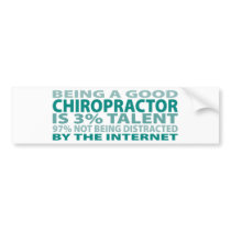 Chiropractor 3% Talent Bumper Sticker