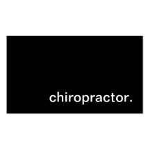 Chiropractor Business Card