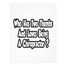 Chiropractor Joke...Two Thumbs Personalized Letterhead