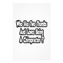 Chiropractor Joke...Two Thumbs Stationery Design