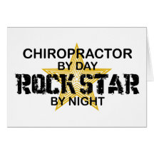 Chiropractor Rock Star by Night Cards